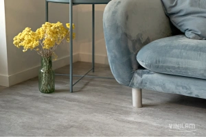 Фото Виниловая плитка Vinilam Ceramo Stone WPC 71614 Цемент Светлый 