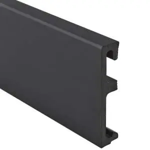Salag Плинтус Black RAL9005 2,4 м (Alpha 80)