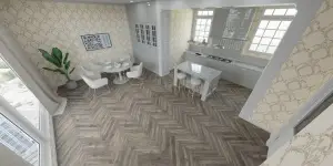 Кварцвинил Alpine Floor Parquet LVT ЕСО 16-8 Венге Грей фото в интерьере