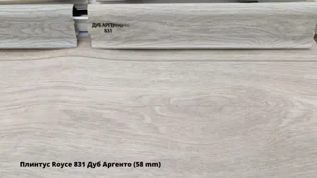 Плинтус Royce 831 Дуб Аргенто (58 mm) + Линолеум Идиллия Нова Танго 4