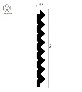 Фото Alpine Walls Декоративная панель ECO1501W 2900x122x13,9 мм (Line Art) 