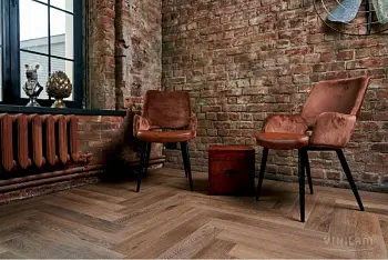 Виниловая плитка Vinilam Parquet Herringbone Glue GD11199 Венецианский