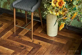 Виниловая плитка Vinilam Parquet Herringbone Glue GD11155 Парижский