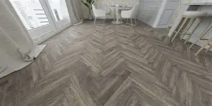 Виниловая плитка Alpine Floor Parquet LVT ЕСО 16-8 Венге Грей фото в интерьере